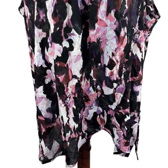 CABLE & GAUGE ABSTRACT EMBELLISHED SLEEVELESS BLOUSE IN PINK BLACK NWOT SIZE XL‎ - Picture 10 of 14
